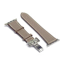 Herm Logo Leather Single Tour Deployment Buckle Watch Band for Apple Watch Series 6 5 4 3 2 144MM 40MM Strap for iWatch Bracelet JadeMoghul Inc.