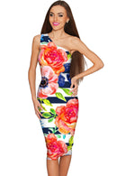 Hey-Sailor! Layla Floral Bodycon Summer Eco Dress - Women-Hey-Sailor!-XS-White/Navy/Pink-JadeMoghul Inc.