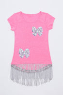 Hi-Lo Boho Top - Girls-Girls Short Sleeve Casual Tops-3-Pink Flash-JadeMoghul Inc.