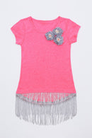 Hi-Lo Boho Top - Girls-Girls Short Sleeve Casual Tops-3-Watermelon-JadeMoghul Inc.