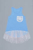 Hi-Lo Tank Top - Girls-Girls Sleeveless Fancy Tops-3-Azure-JadeMoghul Inc.