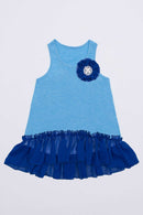 Hi-Lo Tank Top - Girls-Girls Sleeveless Fancy Tops-3-Azure-JadeMoghul Inc.