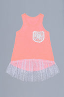 Hi-Lo Tank Top - Girls-Girls Sleeveless Fancy Tops-3-Flamingo-JadeMoghul Inc.
