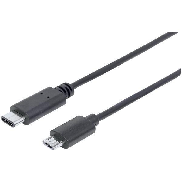 Hi-Speed Micro USB-B Male 2.0 to USB-C(TM) Male Cable (3ft)-USB Peripherals & Accessories-JadeMoghul Inc.
