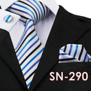 Hi-Tie Fashion 40 Styles Gravata Tie Hanky Cufflink Sets 100% Silk Neckties Ties for Mens Business Wedding Party Free Shipping-SN290-China-JadeMoghul Inc.