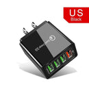 HICUTE 48W US EU UK Quick Charger 3.0 USB Charger for iPhone Samsung Xiaomi Tablet QC 3.0 Fast Wall Mobile Charger Plug Adapte AExp