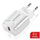 HICUTE 48W US EU UK Quick Charger 3.0 USB Charger for iPhone Samsung Xiaomi Tablet QC 3.0 Fast Wall Mobile Charger Plug Adapte AExp
