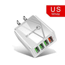 HICUTE 48W US EU UK Quick Charger 3.0 USB Charger for iPhone Samsung Xiaomi Tablet QC 3.0 Fast Wall Mobile Charger Plug Adapte AExp
