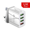 HICUTE 48W US EU UK Quick Charger 3.0 USB Charger for iPhone Samsung Xiaomi Tablet QC 3.0 Fast Wall Mobile Charger Plug Adapte AExp