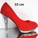 High Heels Shoes Sexy Women Glitter White Bridal Shoes JadeMoghul Inc.