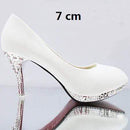 High Heels Shoes Sexy Women Glitter White Bridal Shoes JadeMoghul Inc.