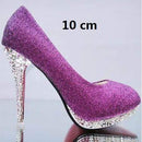 High Heels Shoes Sexy Women Glitter White Bridal Shoes JadeMoghul Inc.