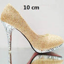 High Heels Shoes Sexy Women Glitter White Bridal Shoes JadeMoghul Inc.