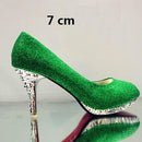 High Heels Shoes Sexy Women Glitter White Bridal Shoes JadeMoghul Inc.
