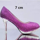 High Heels Shoes Sexy Women Glitter White Bridal Shoes JadeMoghul Inc.