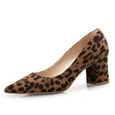 High Heels Shoes Women Pumps Patent leather Spring Single Woman Dress Shoes Spring Thick Heels Pointed Toe Leopard Female Pumps-leopard print Flock-6-JadeMoghul Inc.