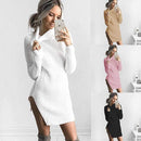 High Neck Sexy Strap Casual Dress - Female Party Dresses-0586pink-S-JadeMoghul Inc.