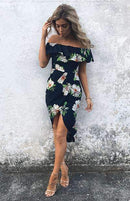 High Neck Sexy Strap Casual Dress - Female Party Dresses-17307black-S-JadeMoghul Inc.