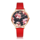 High Quality Fashion Leather Strap Rose Gold Women Watch-Red Rose Gold-JadeMoghul Inc.