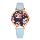 High Quality Fashion Leather Strap Rose Gold Women Watch-Sky Blue Rose Gold-JadeMoghul Inc.