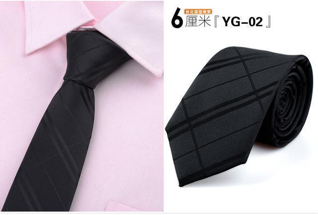 high quality man's tie 6 cm skinny ties Wedding dress neckties for men plaid cravate business pour homme rouge slim 2017-2-JadeMoghul Inc.