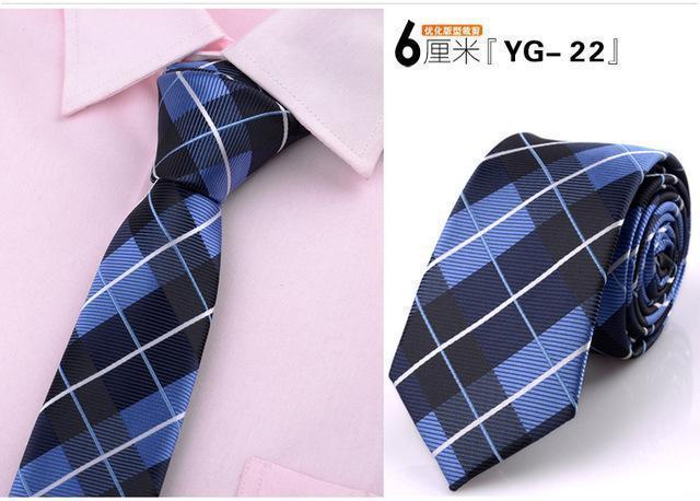 high quality man's tie 6 cm skinny ties Wedding dress neckties for men plaid cravate business pour homme rouge slim 2017-22-JadeMoghul Inc.