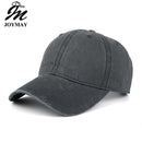 High quality Washed Cotton Adjustable Solid Baseball Cap / Unisex Cap-Blue-JadeMoghul Inc.