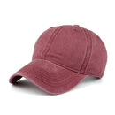 High quality Washed Cotton Adjustable Solid Baseball Cap / Unisex Cap-Burgundy-JadeMoghul Inc.