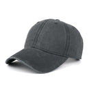 High quality Washed Cotton Adjustable Solid Baseball Cap / Unisex Cap-Dark Grey-JadeMoghul Inc.