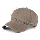 High quality Washed Cotton Adjustable Solid Baseball Cap / Unisex Cap-Khaki-JadeMoghul Inc.