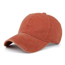 High quality Washed Cotton Adjustable Solid Baseball Cap / Unisex Cap-Orange-JadeMoghul Inc.