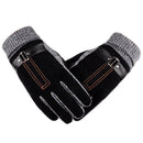 High Quality Winter Thick Fleece Warm Leather Gloves For Men-Black-One Size-JadeMoghul Inc.