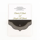 High Style in Black with Crystal Laser Embossed Invitations with Personalization (Pack of 1)-Invitations & Stationery Essentials-JadeMoghul Inc.