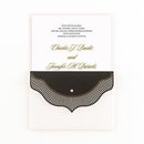 High Style in Black with Crystal Laser Embossed Invitations with Personalization (Pack of 1)-Invitations & Stationery Essentials-JadeMoghul Inc.
