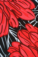 Hit The Mark Sophia Black Floral Sleeved Party Top - Women-Hit The Mark-XS-Black/Red-JadeMoghul Inc.