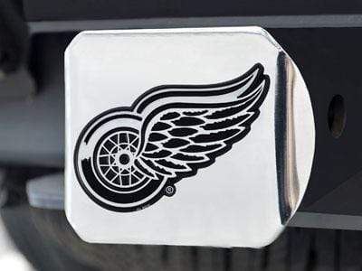Hitch Cover - Chrome Trailer Hitch Covers NHL Detroit Red Wings Chrome Hitch Cover 4 1/2"x3 3/8" FANMATS