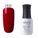 HNM 8ml UV Gel Nail Polish Pure Colors Nail Gel Lacquer Lucky Gel Polish Soak Off Gel Varnish Gelpolish Semi Permanent Gellak-1412-JadeMoghul Inc.