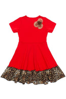 Holiday Red Fancy Dress - Girls-Not Printed-3-Red-JadeMoghul Inc.