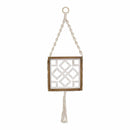 Home Art Art Ideas - 10.63" X 1" X 36.22" White Natural Wood Mdf Rope Wall Art HomeRoots