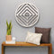 Home Art Art Ideas - 24" X 1.25" X 24" White Mdf With Wood Veneer Wall Art HomeRoots