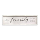 Home Art Black Art - 28" X 1" X 8" White and Black Family Is Life's Greatest Blessings Wall Art HomeRoots