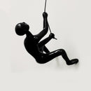 Home Art Black Art - 3.5" x 3.5" x 5.5" Black Climbing Man - Wall Art HomeRoots