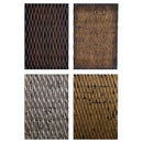 Home Art Contemporary Art - 1" x 16" x 24" Multi-color, Metallic Ridge - Wall Art 4pc HomeRoots