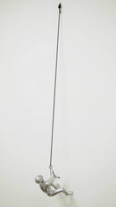 Home Art Contemporary Art - 3.5" x 3.5" x 5.5" Silver Climbing Man - Wall Art HomeRoots