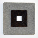 Home Art Modern Art - 1" x 14" x 14" Brown & Gray, Square, Ribbed - Wall Art HomeRoots