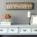 Home Art Modern Art - 28" X 1.5" X 7" "Grateful, Thankful, Blessed" Wall Art HomeRoots