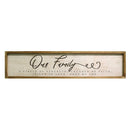 Home Art Modern Art - 36" X 1" X 8" Neutral "Our Family" Wall Art HomeRoots