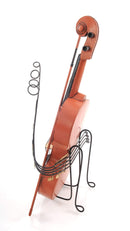 Home Decor Accent Decor - 10.5" x 12" x 19.5" Orange Vintage Violin HomeRoots