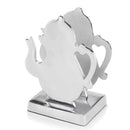 Home Decor Aesthetic Room Decor - 2.75" x 4" x 6" Buffed Teapot - Napkin Holder HomeRoots