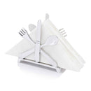 Home Decor Aesthetic Room Decor - 2" x 5.5" x 5.5" Buffed Cutlery - Napkin Holder HomeRoots